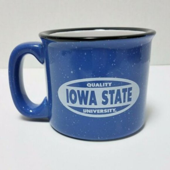 Iowa State University Campfire Mug Blue Speckle - Picture 4 of 7